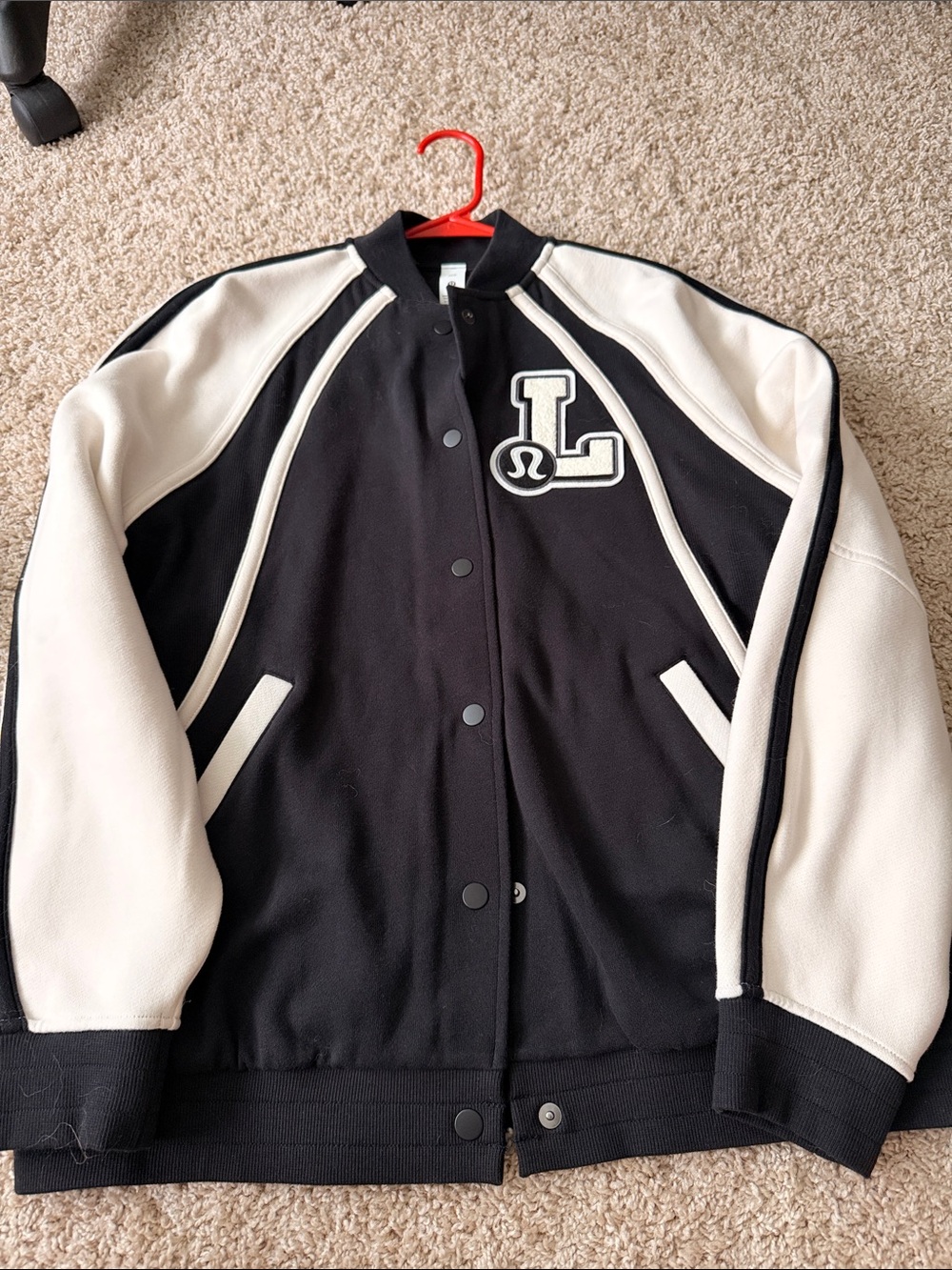 lululemon athletica Black and White Varsity Jacket